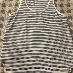 LOFT Black and White Striped Top